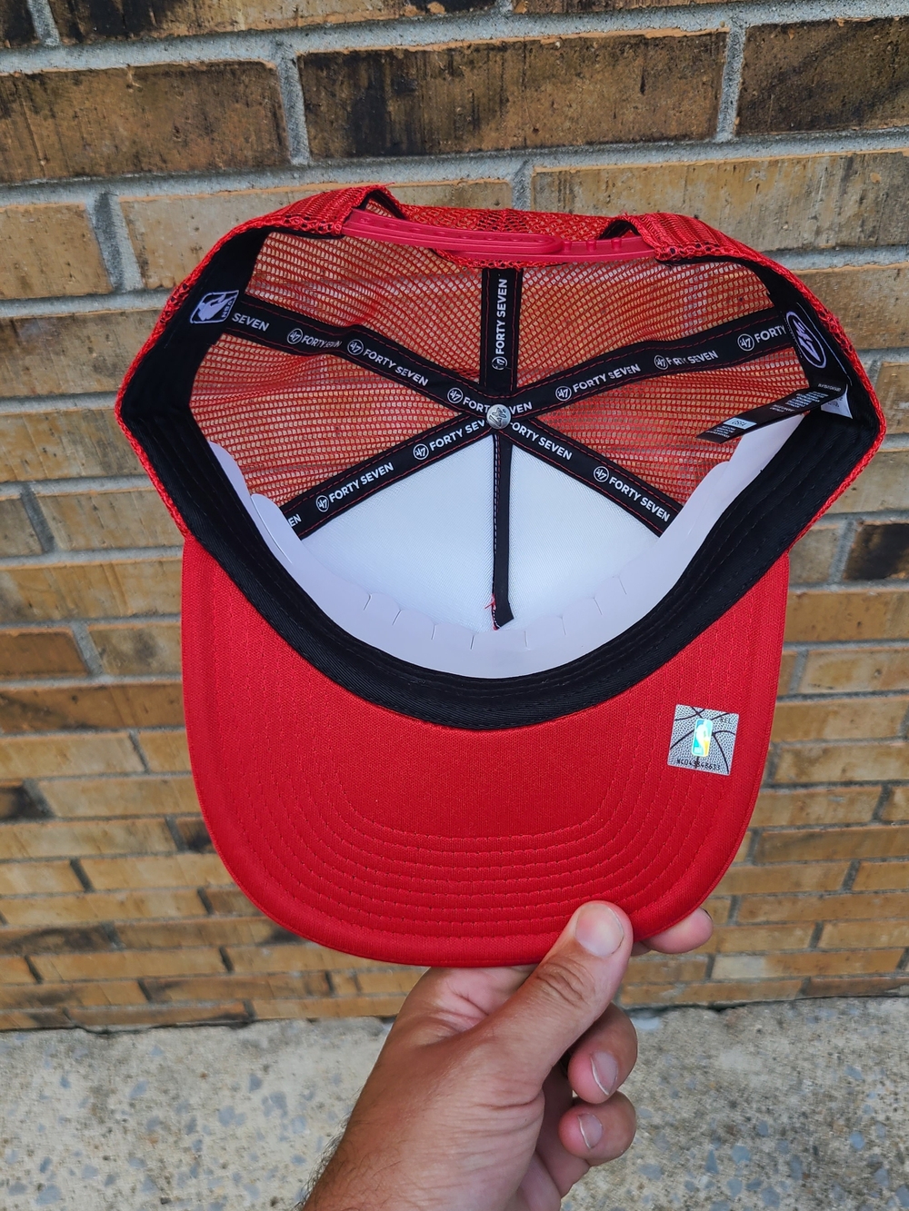 Houston Rockets Red & White '47 Trucker Cap - Picture 3 of 4